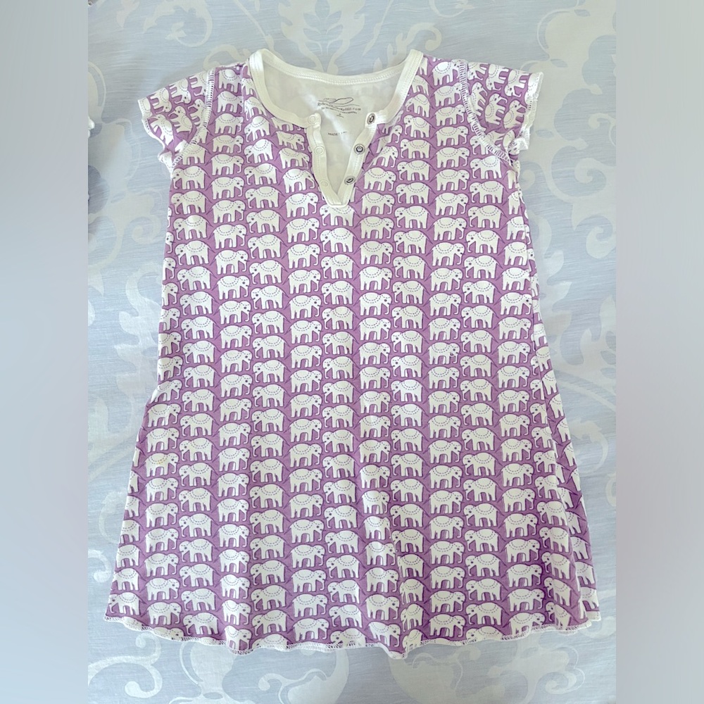 Roller Rabbit Purple Elephant Orint Dress Size 2T